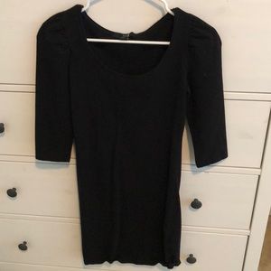 Black Fitted Cotton Dress